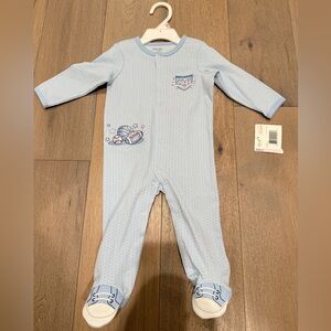 NWT Little Me Light Blue MVP Footie